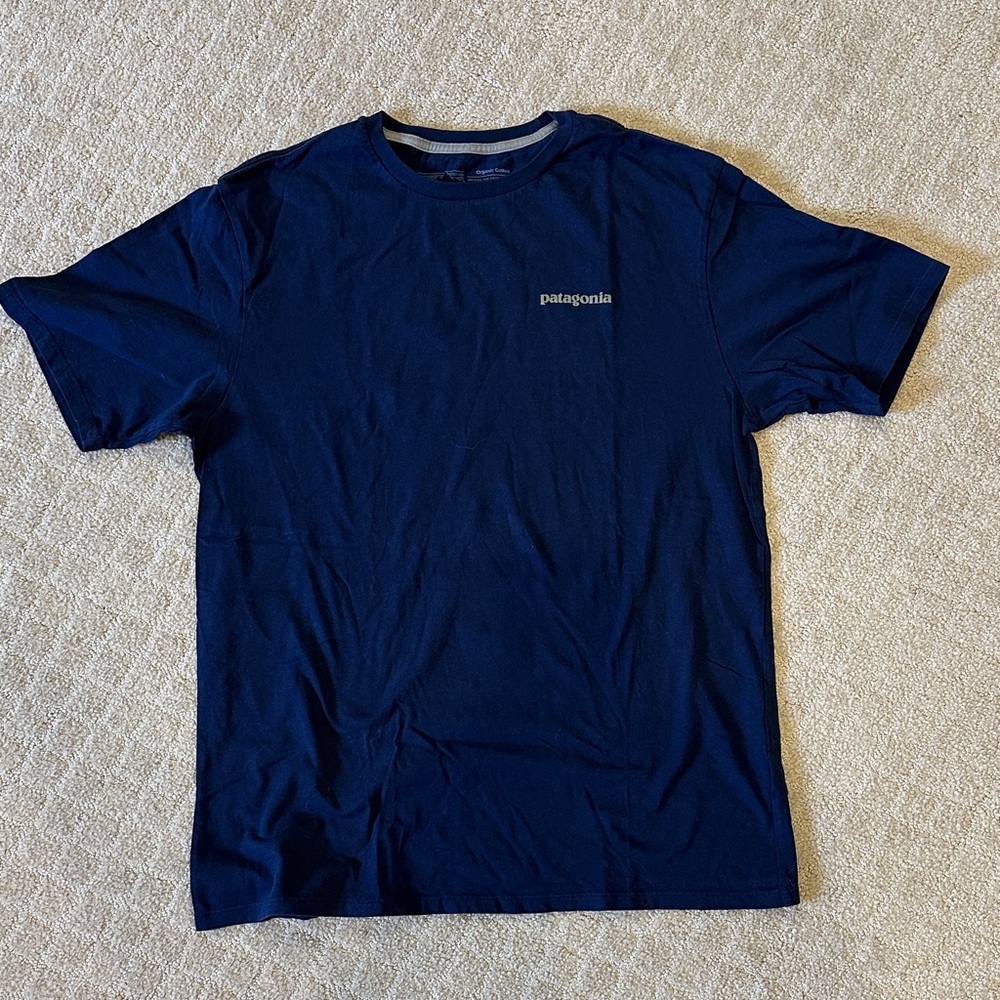 Patagonia Men's Deep Blue Short Sleeve Tee Spearfish